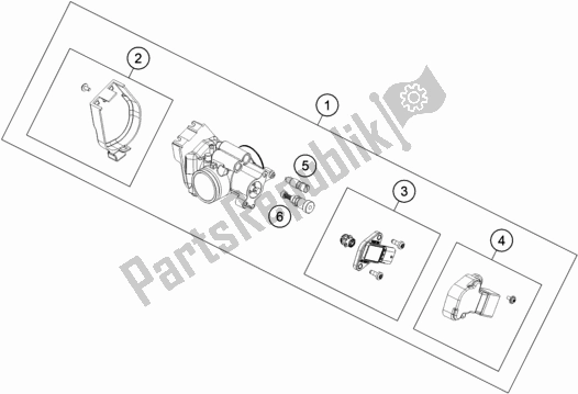 Alle onderdelen voor de Gasklephuis van de Husqvarna TE 300I EU 2020