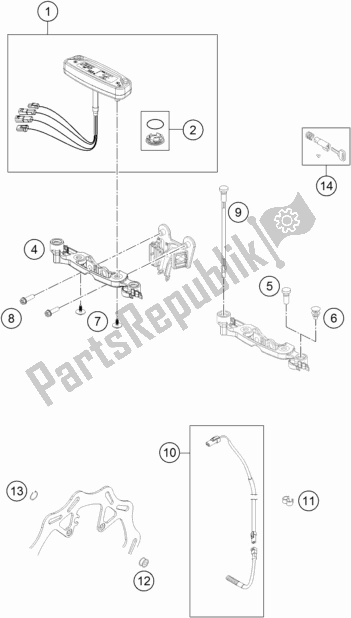 All parts for the Instruments / Lock System of the Husqvarna TE 300I EU 2021