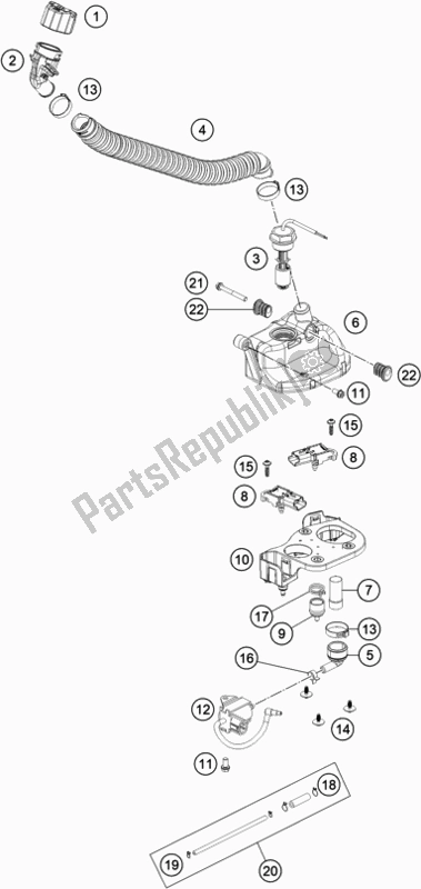 All parts for the Lubricating System of the Husqvarna TE 300I EU 2021