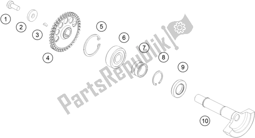 All parts for the Balancer Shaft of the Husqvarna TE 300I EU 2022