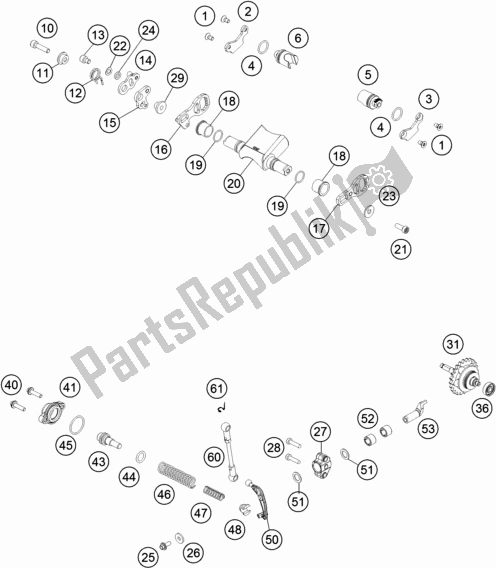 All parts for the Exhaust Control of the Husqvarna TE 300I EU 2022