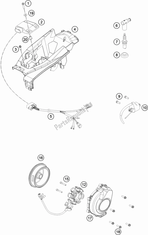 Wszystkie części do Sytem Zap? Onu Husqvarna TX 125 EU 2017