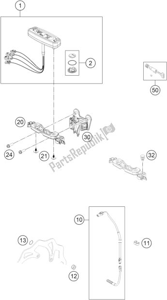 All parts for the Instruments / Lock System of the Husqvarna TX 125 EU 2017