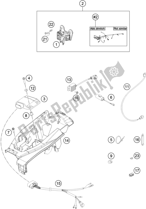 Wszystkie części do Wi? Zka Przewodów Husqvarna TX 125 EU 2017