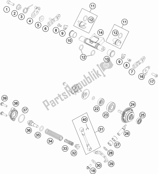 Tutte le parti per il Controllo Di Scarico del Husqvarna TX 125 EU 2018