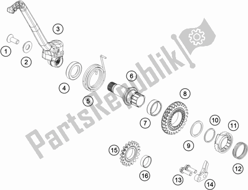 Toutes les pièces pour le Démarreur Au Pied du Husqvarna TX 125 EU 2019