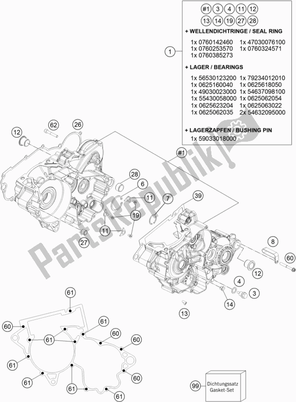 Wszystkie części do Obudowa Silnika Husqvarna TX 300 2019