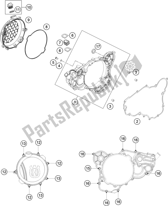 Wszystkie części do Pokrywa Sprz? G? A Husqvarna TX 300 US 2018