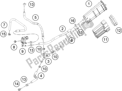 Toutes les pièces pour le Cartouche évaporative du Husqvarna Vitpilen 401-B. D. 2020