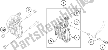 All parts for the Front Brake Caliper of the Husqvarna Vitpilen 401-B. D. 2020