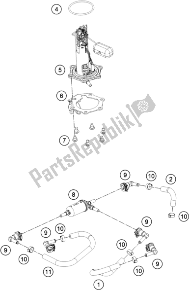 Toutes les pièces pour le Pompe à Essence du Husqvarna Vitpilen 401-B. D. 2020