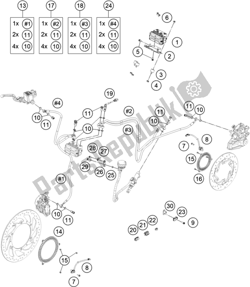 Tutte le parti per il Sistema Antibloccaggio Abs del Husqvarna Vitpilen 401-B. D. 2021