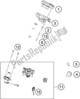 All parts for the Instruments / Lock System of the Husqvarna Vitpilen 401-B. D. 2021