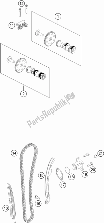 Toutes les pièces pour le Commande De Synchronisation du Husqvarna Vitpilen 401-B. D. 2021