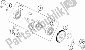 All parts for the Balancer Shaft of the Husqvarna Vitpilen 401-B. D. EU5 KR 4015 2020