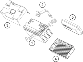 All parts for the Battery of the Husqvarna Vitpilen 401-B. D. EU5 KR 4015 2020