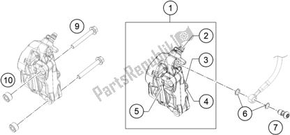 All parts for the Front Brake Caliper of the Husqvarna Vitpilen 401-B. D. EU5 KR 4015 2020