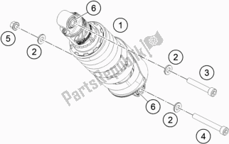 All parts for the Shock Absorber of the Husqvarna Vitpilen 401-B. D. EU5 KR 4015 2020