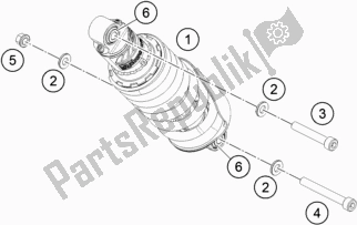 All parts for the Shock Absorber of the Husqvarna Vitpilen 401-B. D. EU5 KR 4015 2020