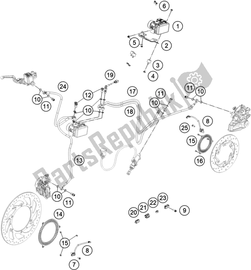 All parts for the Antiblock System Abs of the Husqvarna Vitpilen 401 EU 2018