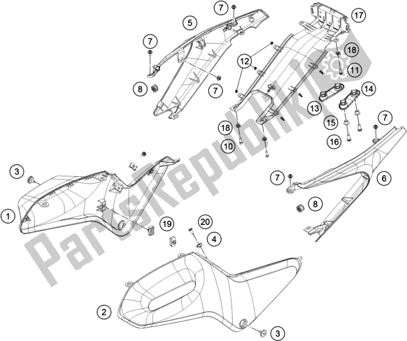 All parts for the Cover of the Husqvarna Vitpilen 401 EU 2018