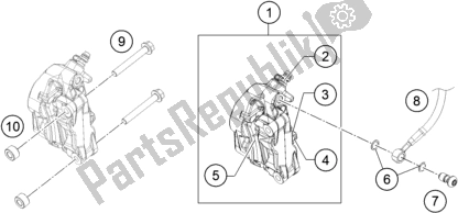 All parts for the Front Brake Caliper of the Husqvarna Vitpilen 401 EU 2018