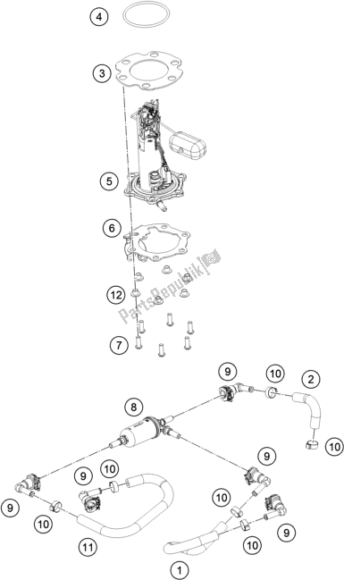 All parts for the Fuel Pump of the Husqvarna Vitpilen 401 EU 2018