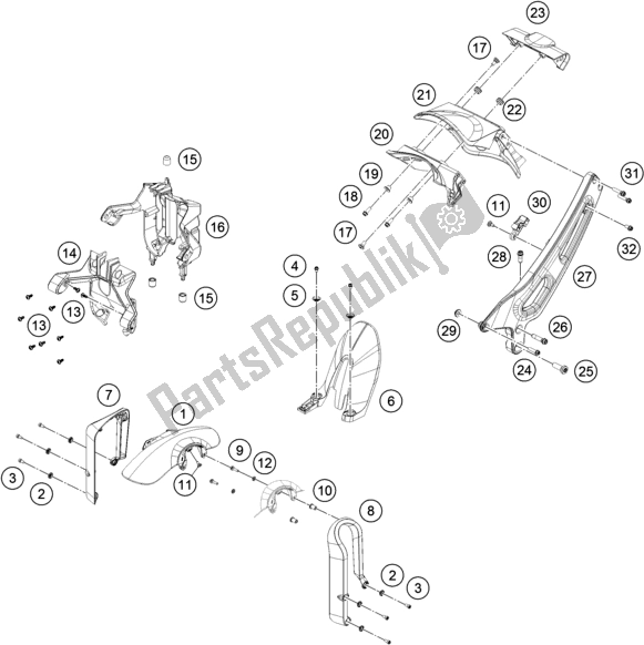 All parts for the Mask, Fenders of the Husqvarna Vitpilen 401 EU 2018