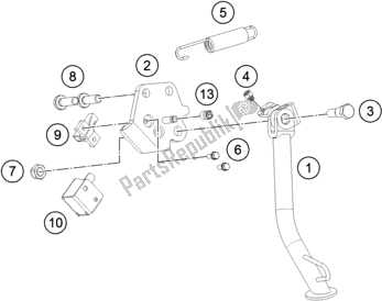 All parts for the Side / Center Stand of the Husqvarna Vitpilen 401 EU 2018