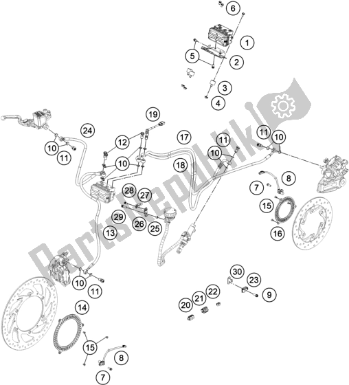 Tutte le parti per il Sistema Antibloccaggio Abs del Husqvarna Vitpilen 401 EU 2020