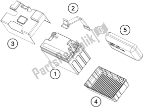 All parts for the Battery of the Husqvarna Vitpilen 401 EU 2020