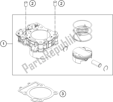 All parts for the Cylinder of the Husqvarna Vitpilen 401 EU 2020
