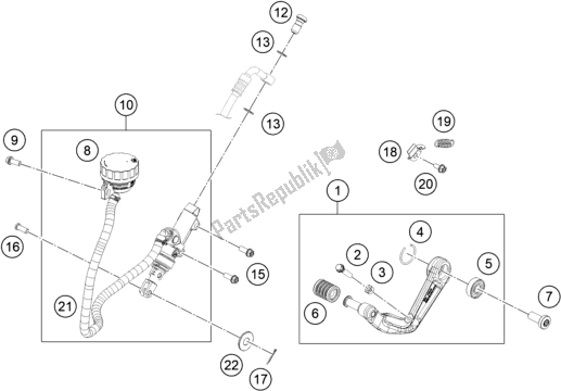 All parts for the Rear Brake Control of the Husqvarna Vitpilen 401 EU 2020