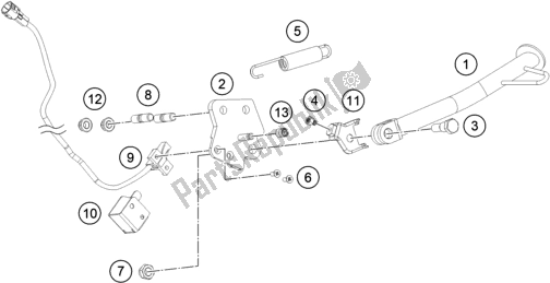 All parts for the Side / Center Stand of the Husqvarna Vitpilen 401 EU 2020