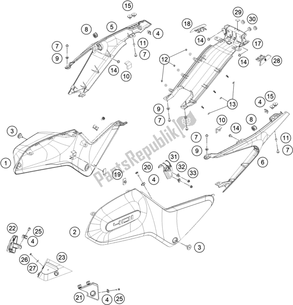 Toutes les pièces pour le Side Trim du Husqvarna Vitpilen 401 EU 2020