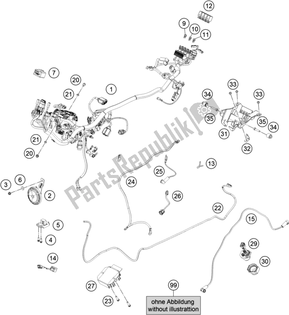 All parts for the Wiring Harness of the Husqvarna Vitpilen 401 EU 2020