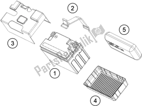 Tutte le parti per il Batteria del Husqvarna Vitpilen 401 EU 2021