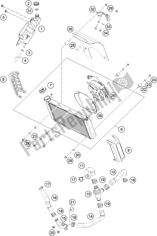 Toutes les pièces pour le Système De Refroidissement du Husqvarna Vitpilen 401 EU 2021