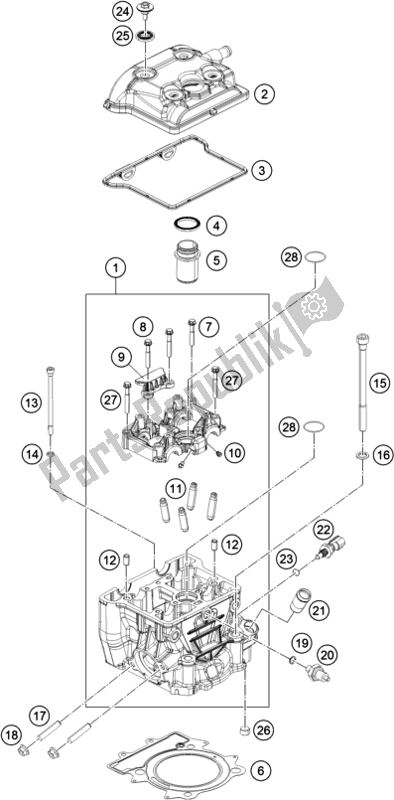 Toutes les pièces pour le Culasse du Husqvarna Vitpilen 401 EU 2021