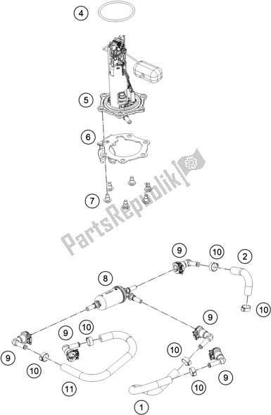 Toutes les pièces pour le Pompe à Essence du Husqvarna Vitpilen 401 EU 2021