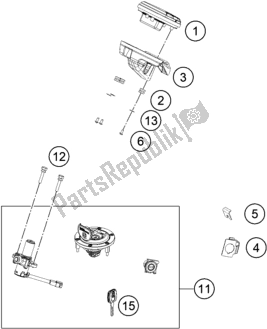 Toutes les pièces pour le Instruments / Système De Verrouillage du Husqvarna Vitpilen 401 EU 2021