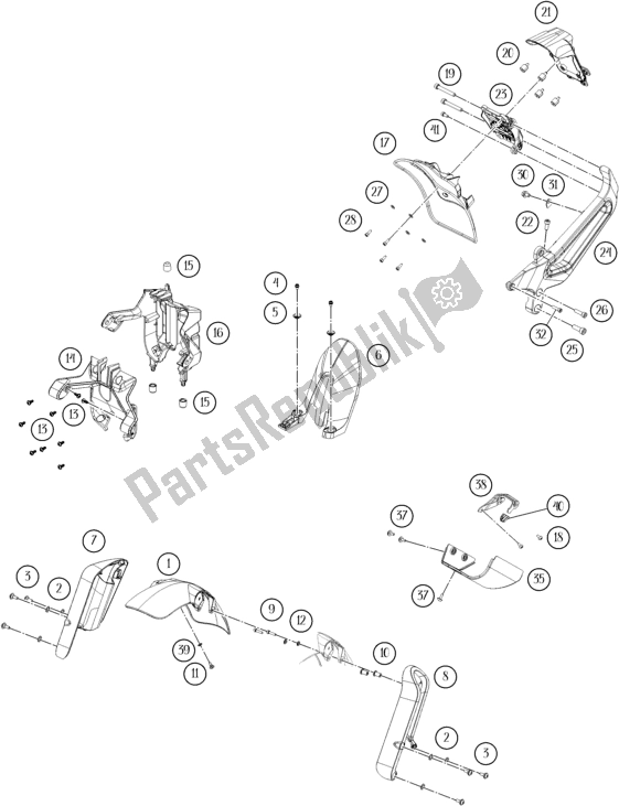 Toutes les pièces pour le Masque, Ailes du Husqvarna Vitpilen 401 EU 2021