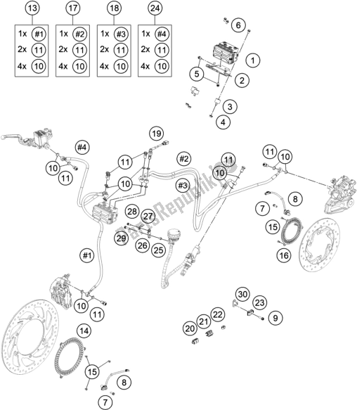 All parts for the Antiblock System Abs of the Husqvarna Vitpilen 401 EU5 KR 4015 2020