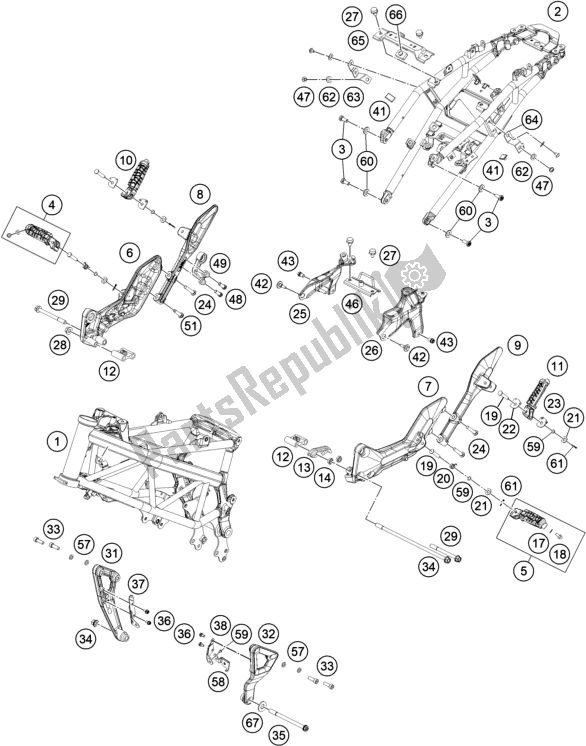 Wszystkie części do Rama Husqvarna Vitpilen 401 EU5 KR 4015 2020