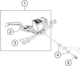 Todas as partes de Front Brake Control do Husqvarna Vitpilen 401 EU5 KR 4015 2020
