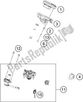 Todas as partes de Instrumentos / Sistema De Bloqueio do Husqvarna Vitpilen 401 EU5 KR 4015 2020