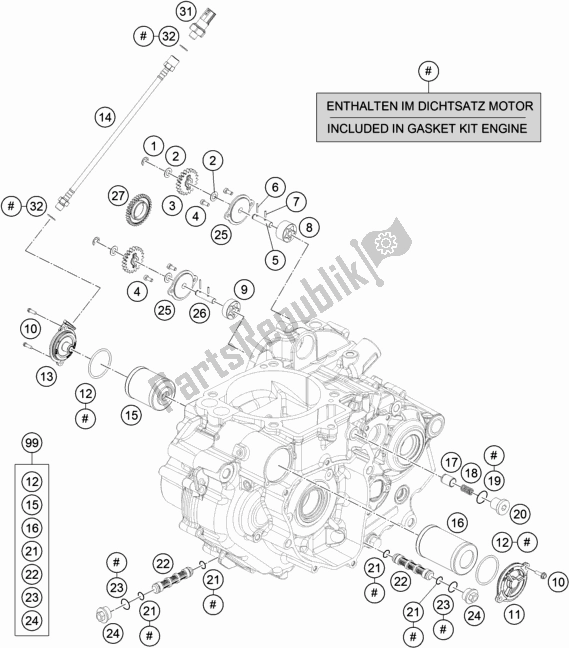 Toutes les pièces pour le Système De Lubrification du Husqvarna Vitpilen 701 EU 2018