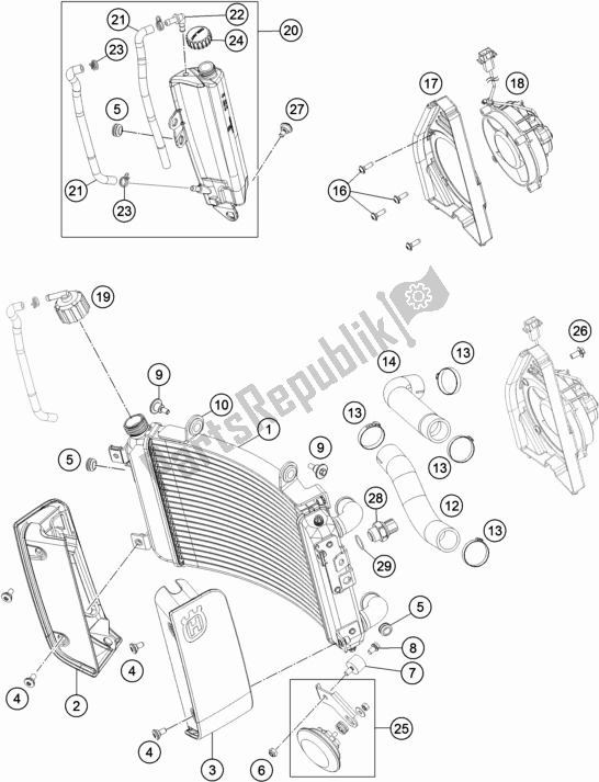 Wszystkie części do System Ch? Odzenia Husqvarna Vitpilen 701 EU 2019