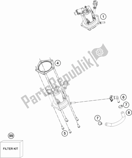 Wszystkie części do Pompa Paliwowa Husqvarna Vitpilen 701 EU 2019