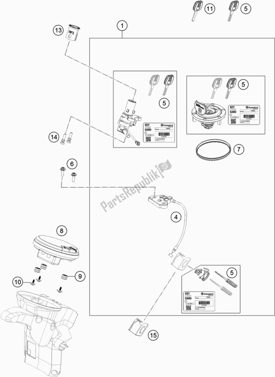 Tutte le parti per il Strumenti / Sistema Di Blocco del Husqvarna Vitpilen 701 EU 2019